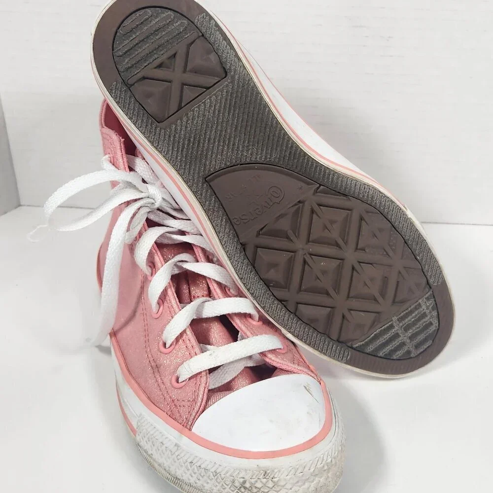 Kids Classic Converse All Stars High Tops … Pink Glittery 4.5